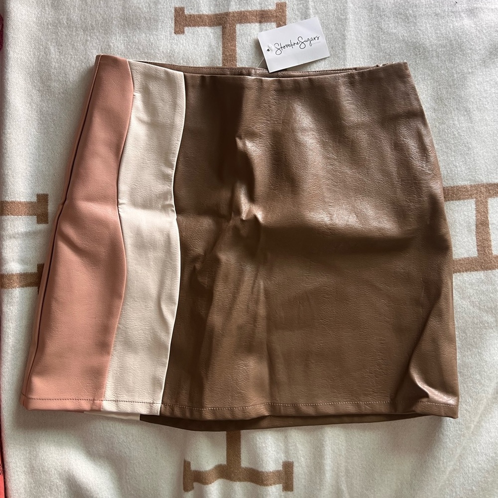 Faux Leather Skirt